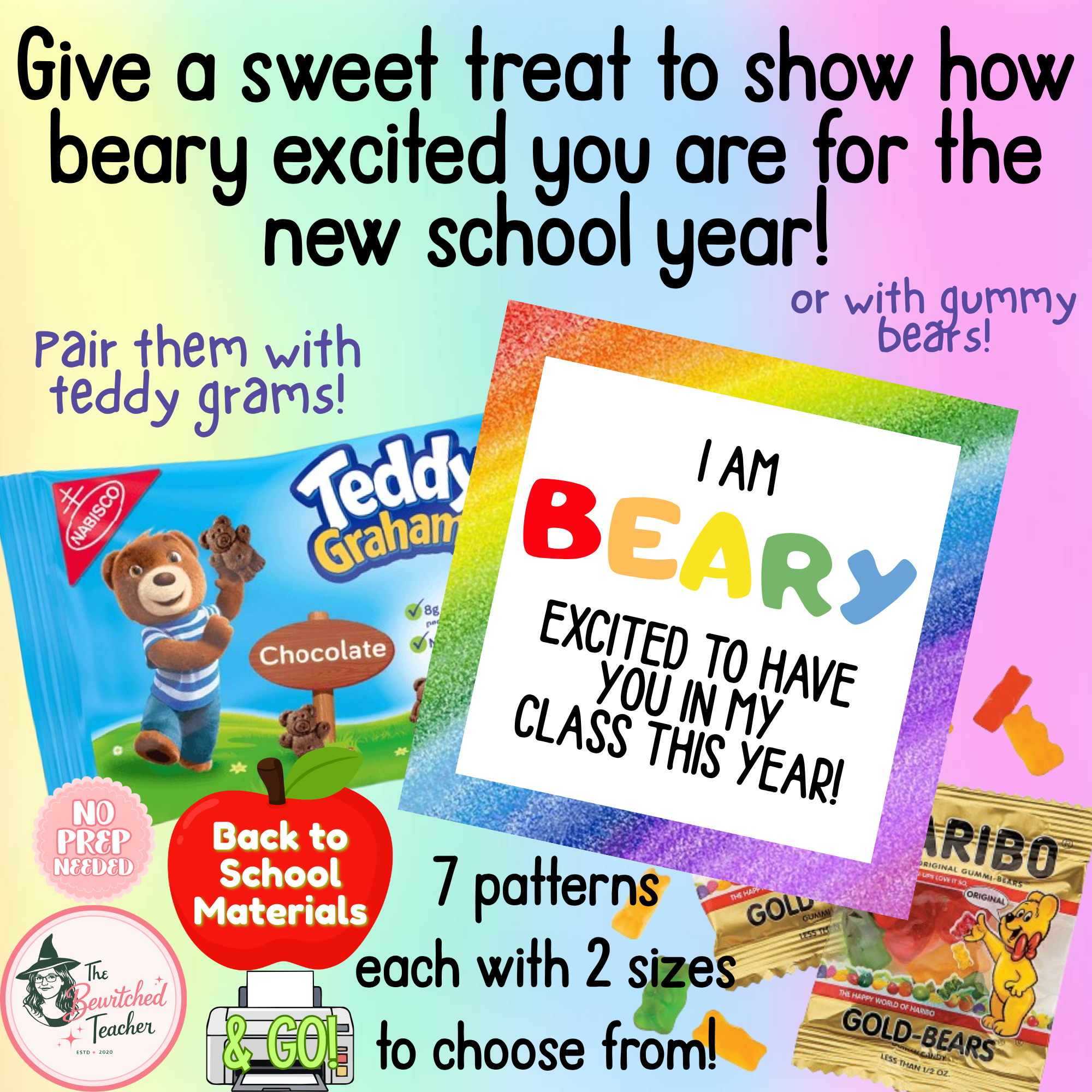 “I Am Beary Excited!” Welcome Back to School Tag Set