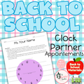 Clock Partner Pairing Management | Back to School | Editable Canva Template
