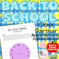 Clock Partner Pairing Marking Period | Back to School | Editable Canva Template