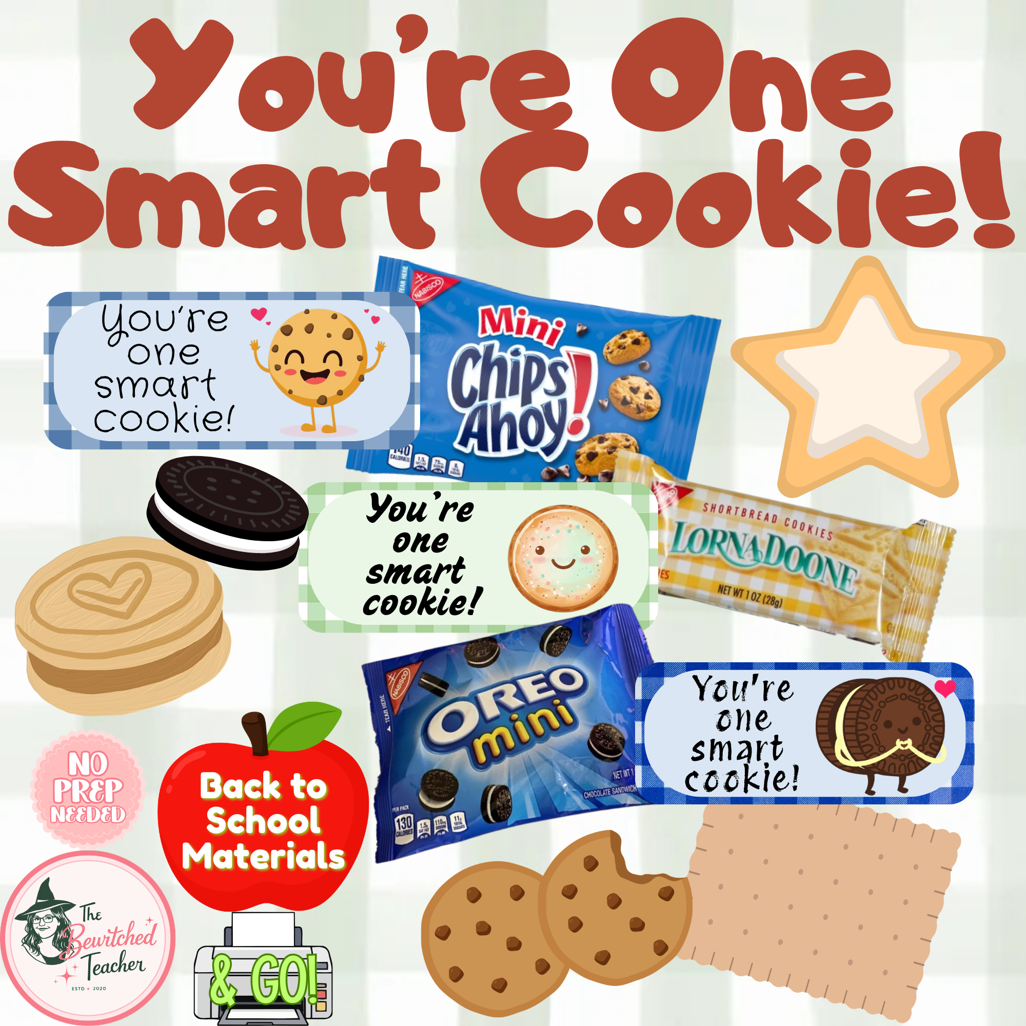 "You’re One Smart Cookie!” Printable Treat Tags