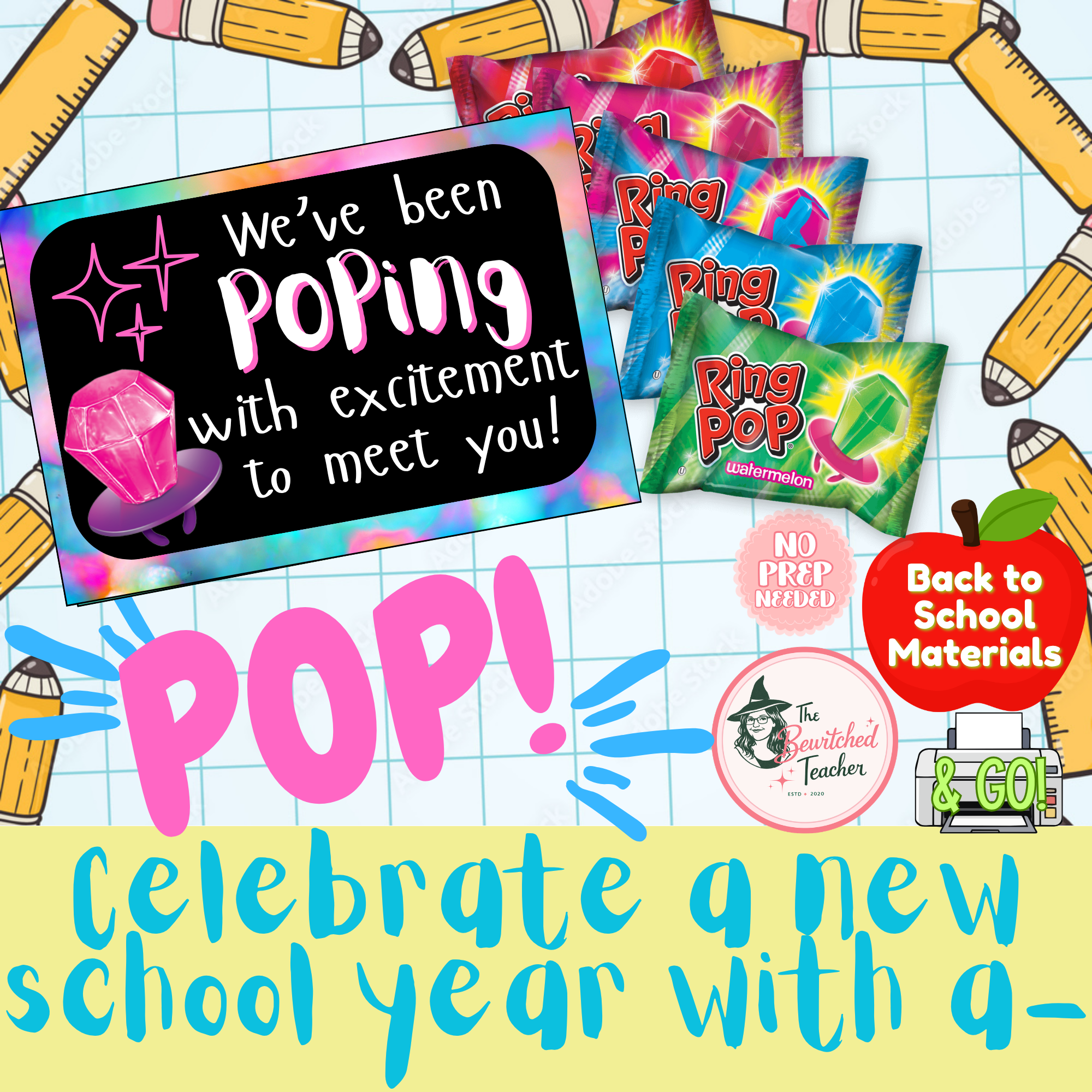 “POPing with Excitement!” – Mega Set Ring Pop Back to School Tags