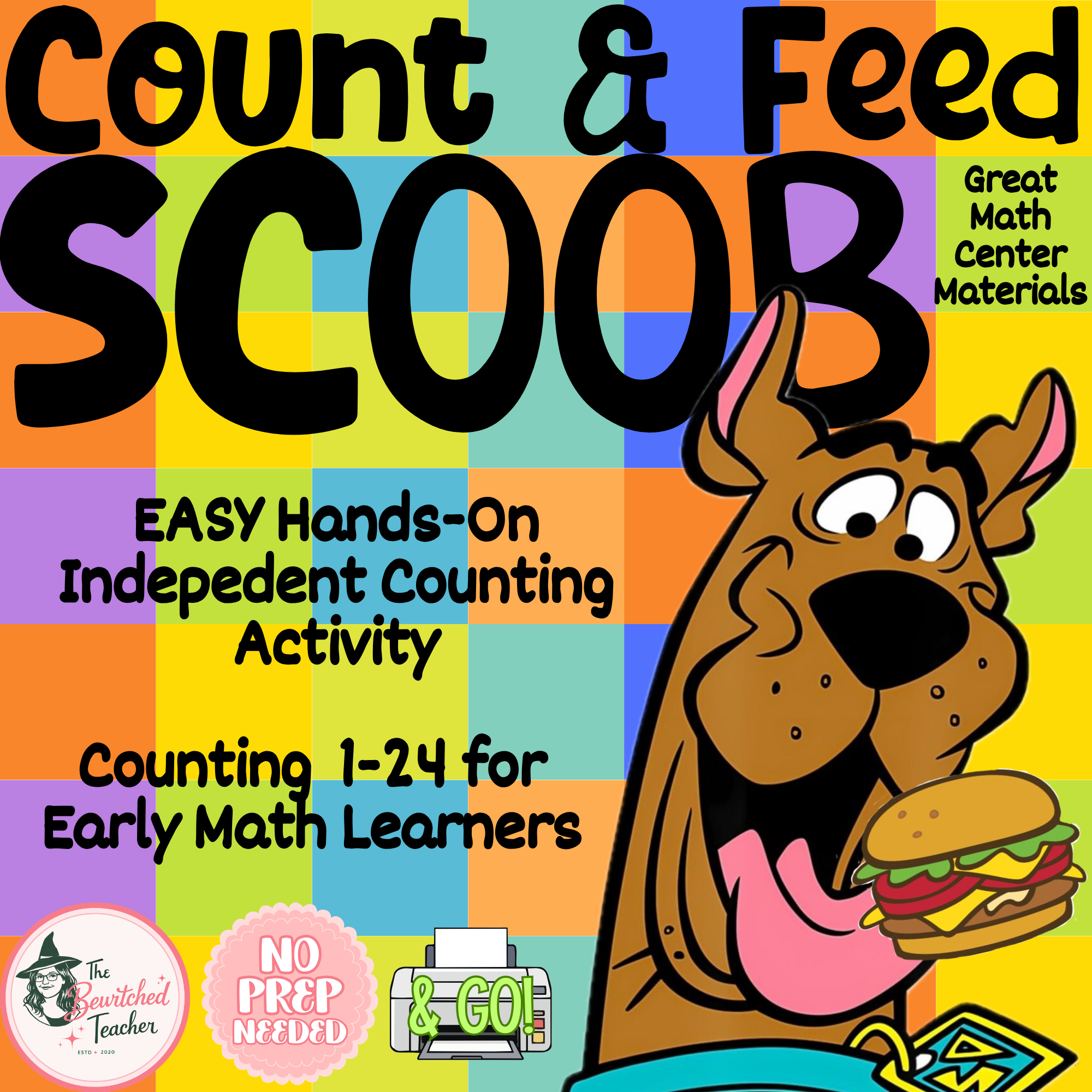 Feed Scoob! Count & Feed Numbers 1-24 Activity | Math Center