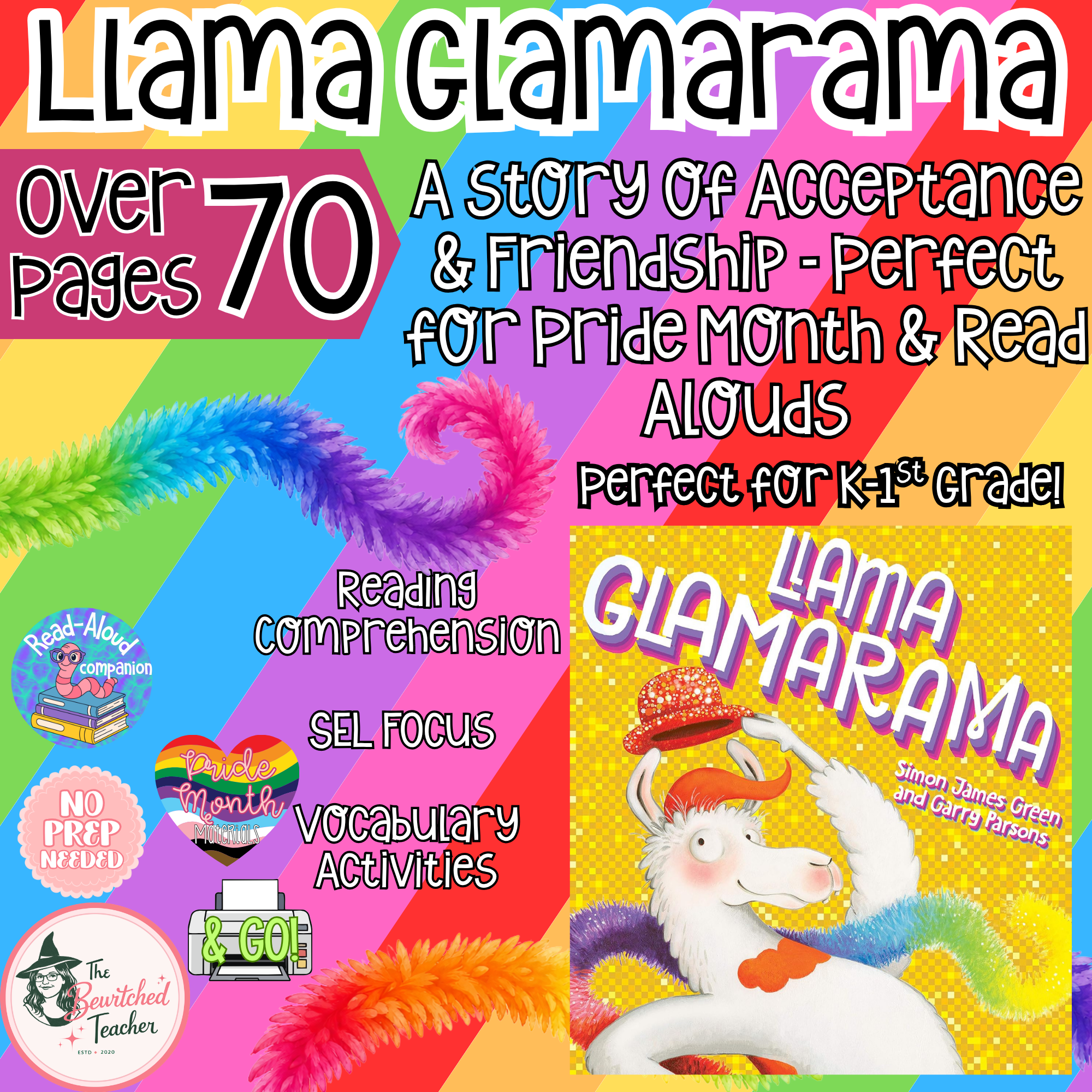 Llama Glamarama Literacy & SEL Unit | K-1 Reading Comprehension Activities