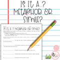 Is It a Metaphor or Simile? | Figurative Language Practice Activity