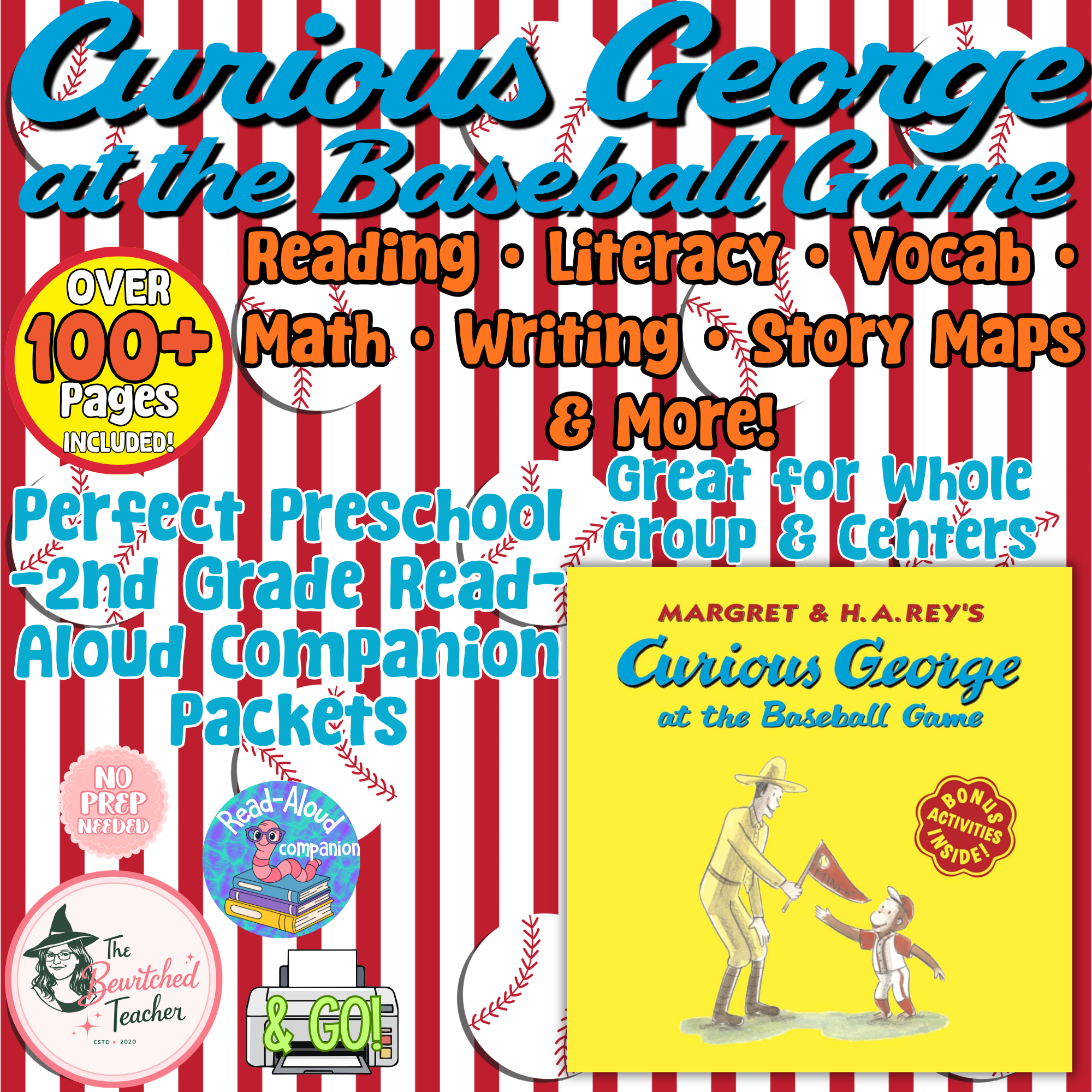 Curious George at the Baseball Game | Book Companion | Preschool-2nd Grade
