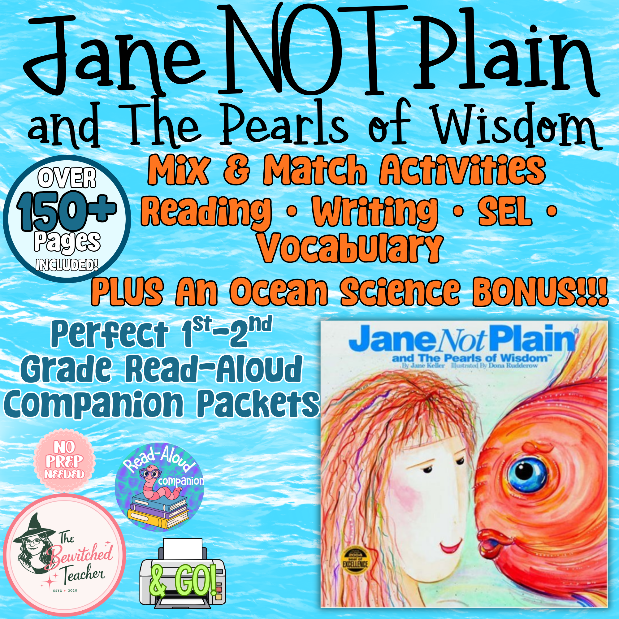 Jane NOT Plain Companion | Reading Comprehension, SEL & Ocean Science | Gr. 1-2