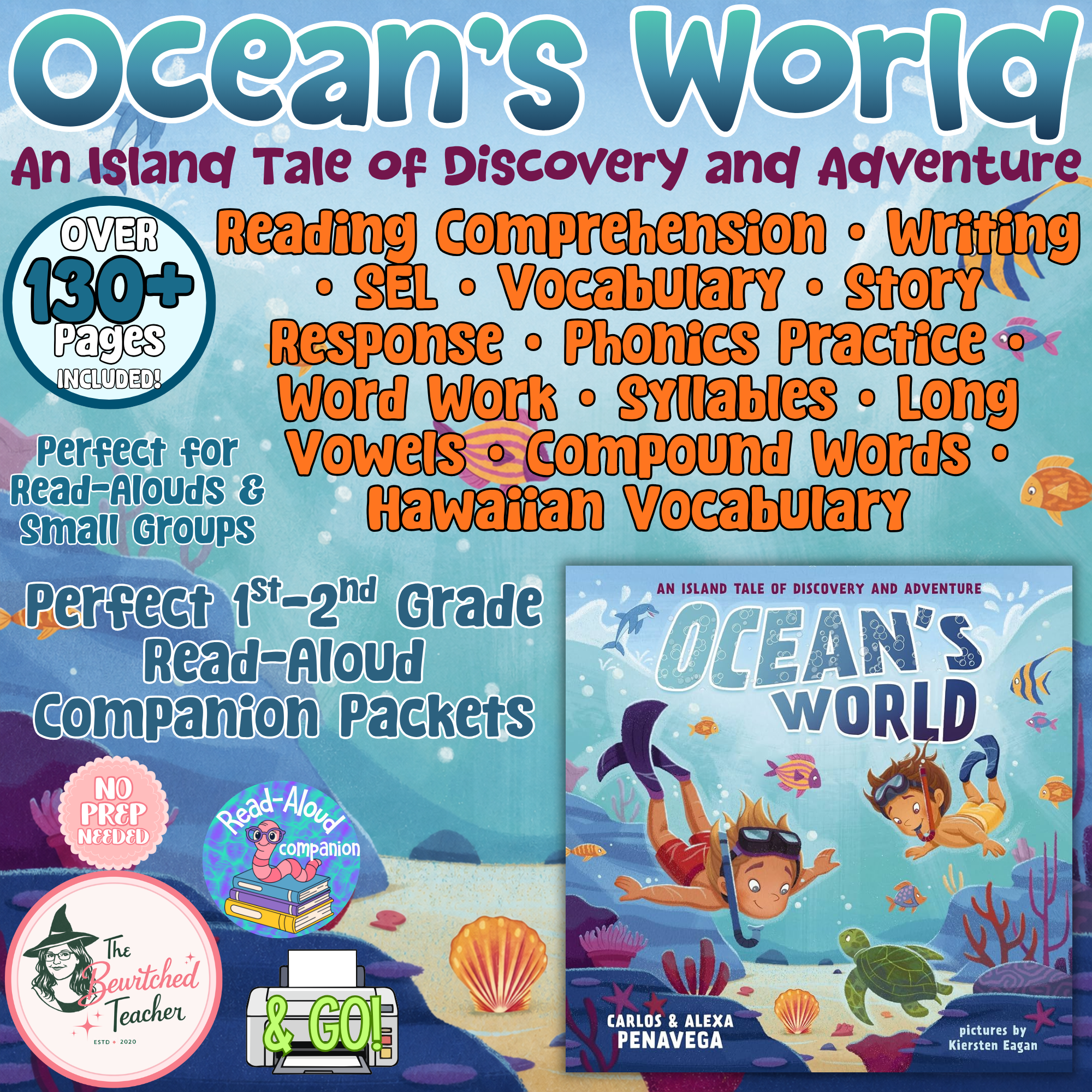 Ocean's World Companion | 1st & 2nd Grade Reading, Vocab, Phonics & More!