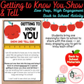 Getting to Know You Show & Tell Bag | Back to School Activity
