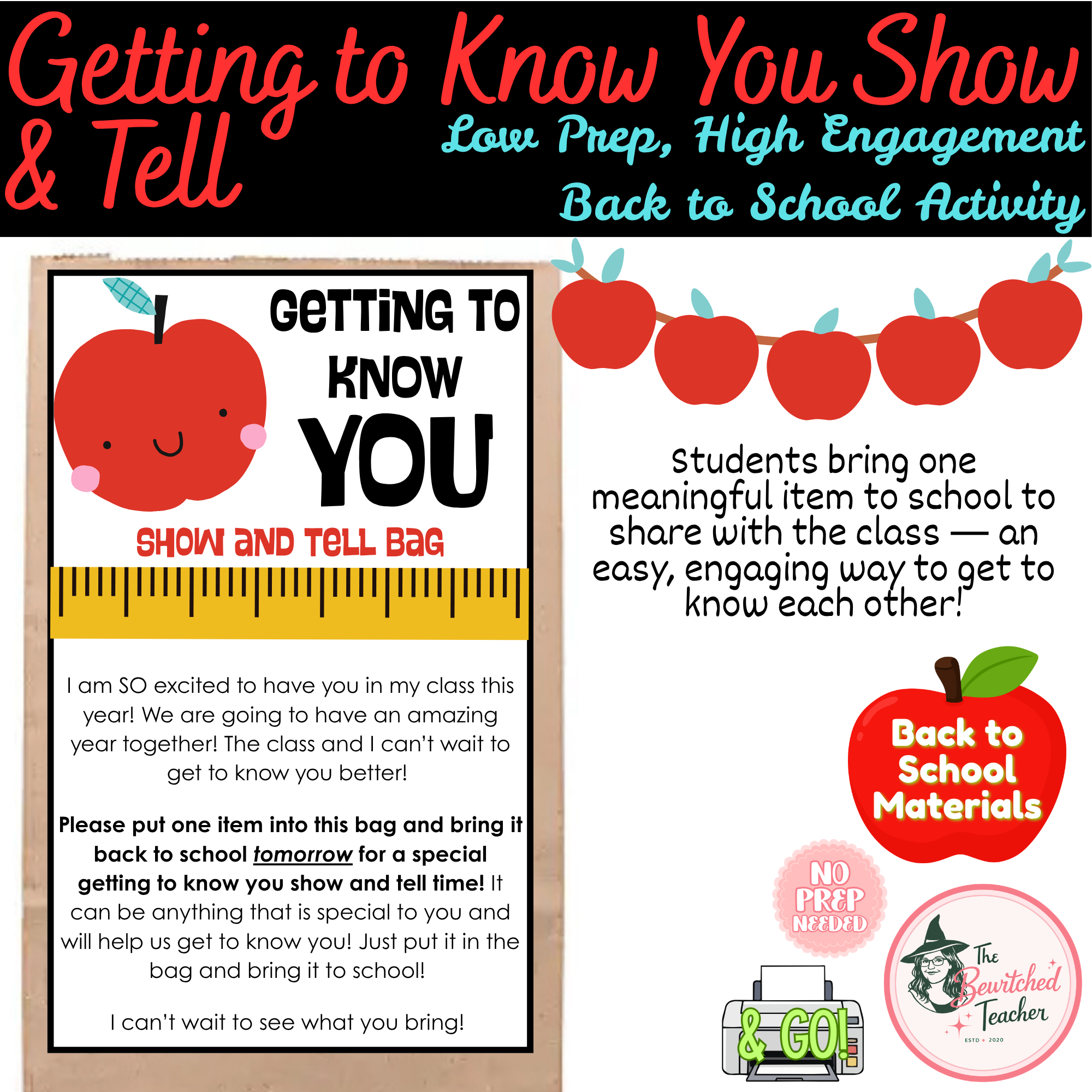 Getting to Know You Show & Tell Bag | Back to School Activity