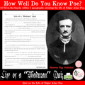Life of a "Madman" Quiz | Edgar Allan Poe Biography Assessment